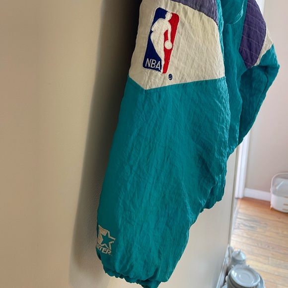 Charlotte Hornets Starter Jacket NBA Official Basketball Small Coat VTG Rare - Picture 10 of 10